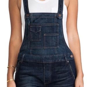 Free People Brady Denim Overall Cut Off Shorts